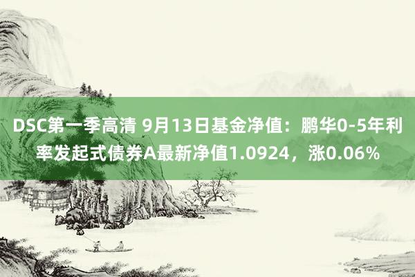 DSC第一季高清 9月13日基金净值：鹏华0-5年利率发起式债券A最新净值1.0924，涨0.06%