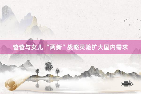 爸爸与女儿 “两新”战略灵验扩大国内需求