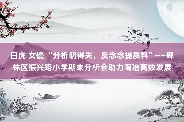 白虎 女優 “分析明得失，反念念提质料”——碑林区振兴路小学期末分析会助力陶冶高效发展