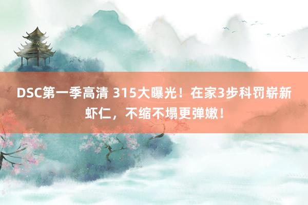 DSC第一季高清 315大曝光！在家3步科罚崭新虾仁，不缩不塌更弹嫩！