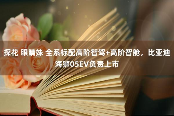探花 眼睛妹 全系标配高阶智驾+高阶智舱，比亚迪海狮05EV负责上市