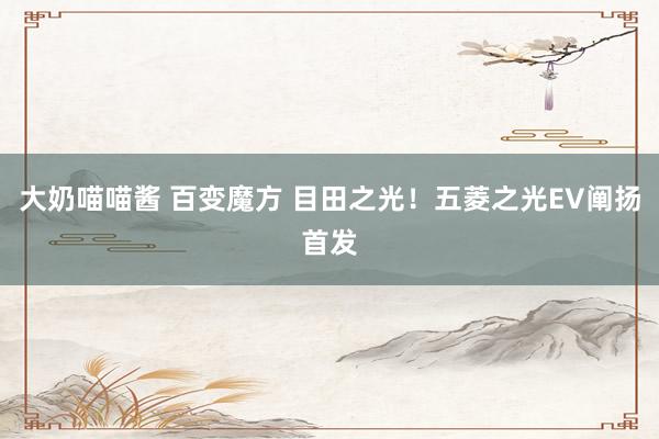 大奶喵喵酱 百变魔方 目田之光！五菱之光EV阐扬首发