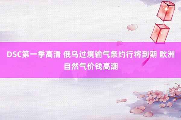 DSC第一季高清 俄乌过境输气条约行将到期 欧洲自然气价钱高潮