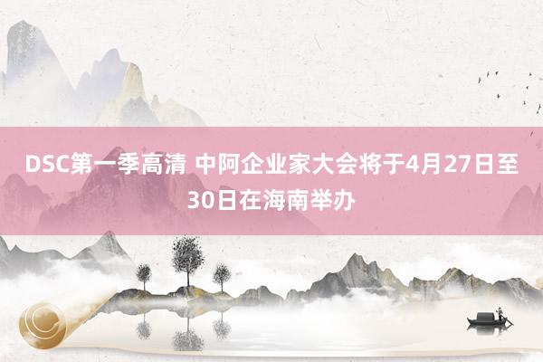 DSC第一季高清 中阿企业家大会将于4月27日至30日在海南举办