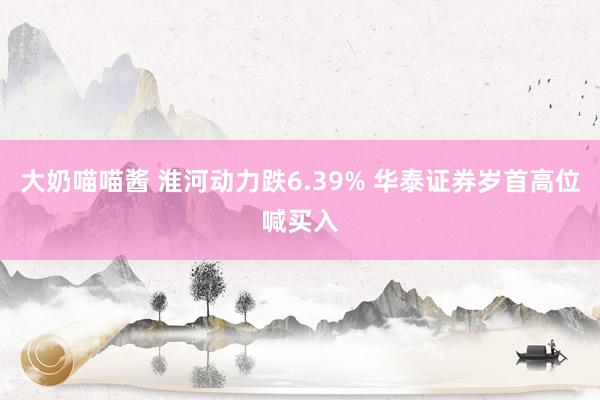 大奶喵喵酱 淮河动力跌6.39% 华泰证券岁首高位喊买入