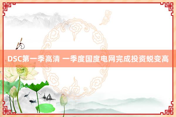 DSC第一季高清 一季度国度电网完成投资蜕变高